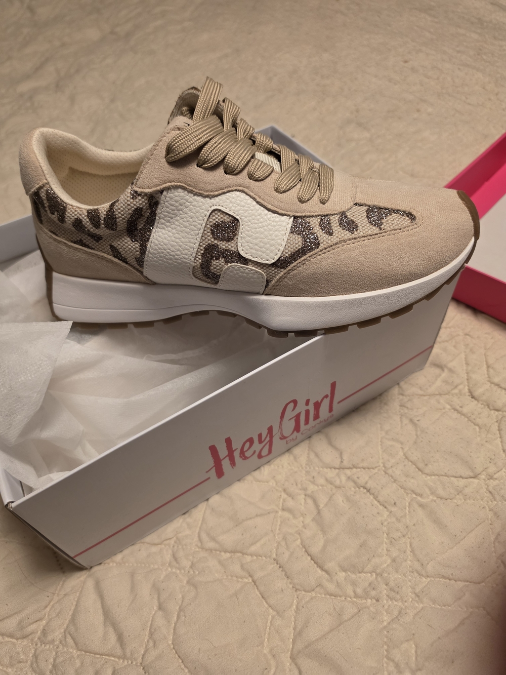 Corkys Beige Leopard Accent Women's Sneaker